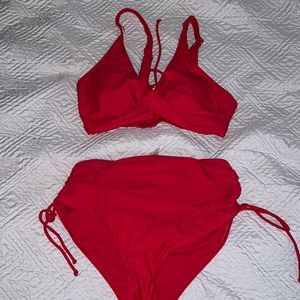 High waisted bathing suit